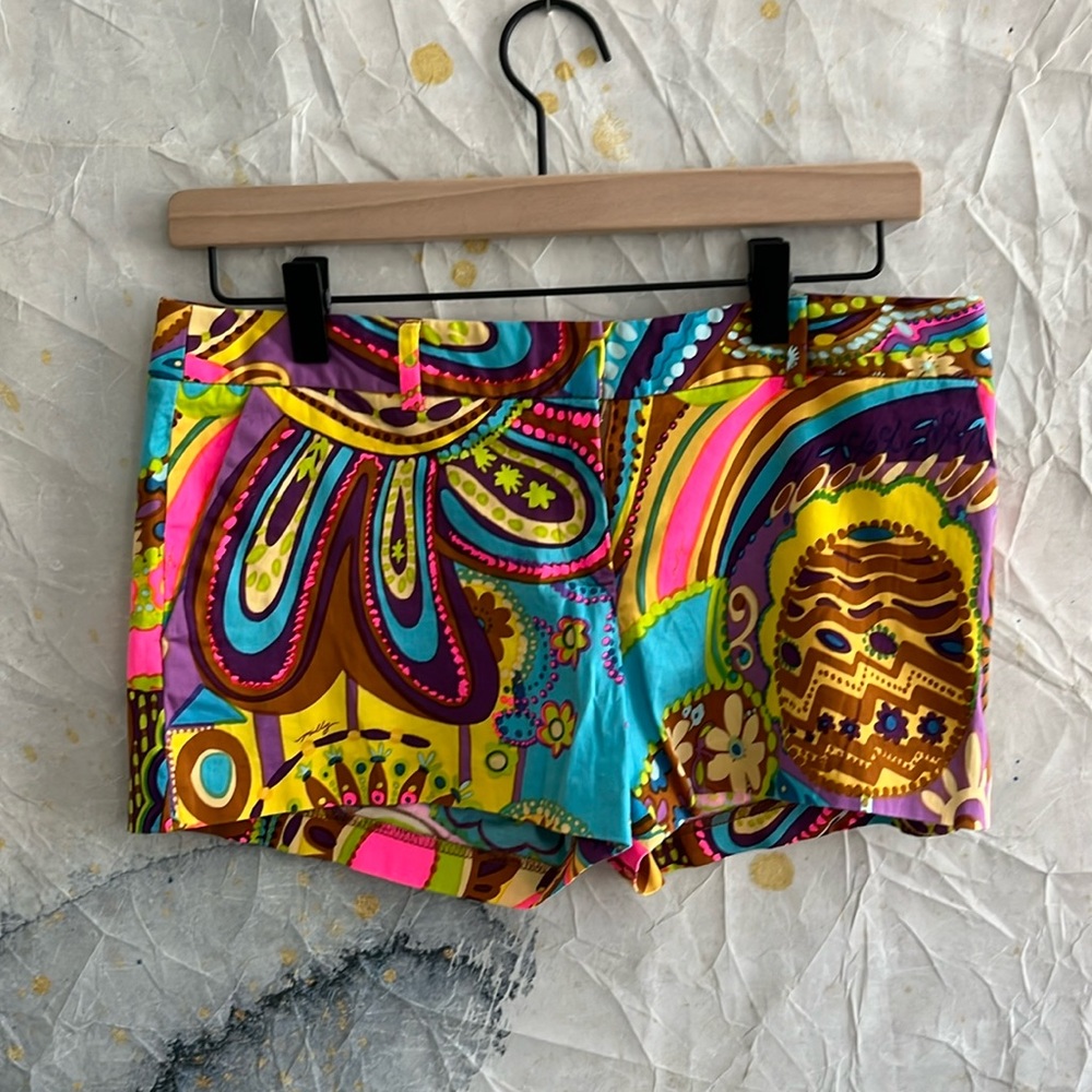 Milly of New York Bright Pattern Shorts sz 4